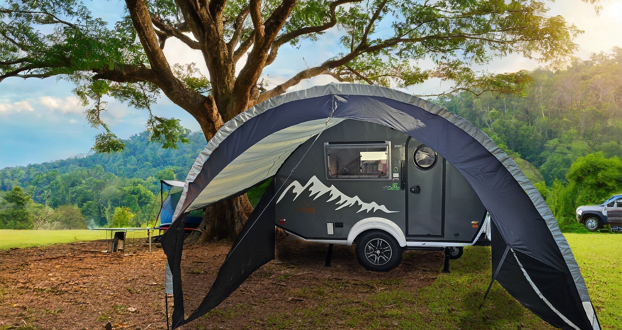 NuCamp TAB 320 Trailer Awning 2 by PahaQue - NEW FOR 2024 – Allpro