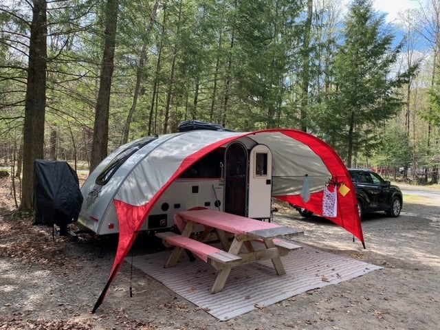 camping tent awning All-Pro Awning for TAB 400 Campers Silver/Orange